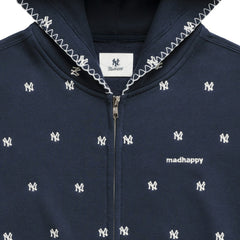 New York Yankees Madhappy Unisex All Over Fleece Full-Zip Hoodie - Navy - MLB Sale