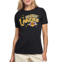Los Angeles Lakers Starter Women's Fireworks T-Shirt Black
