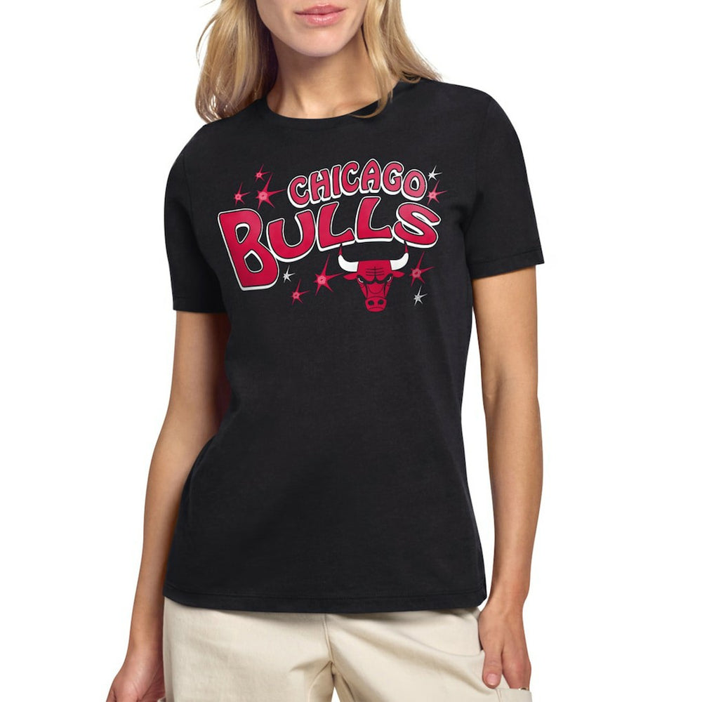 Chicago Bulls Starter Women's Fireworks T-Shirt Black