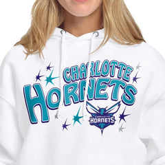 Charlotte Hornets Starter Women's Fireworks Fleece Hoodie White