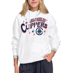 LA Clippers Starter Women's Fireworks Fleece Hoodie White