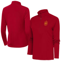 Spain National Team Antigua Women's Statement Half-Zip Pullover Red