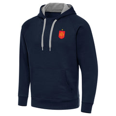 Spain National Team Antigua Takeover Fleece Raglan Hoodie Navy