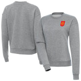 Spain National Team Antigua Women's Takeover Fleece Sweatshirt Heather Gray