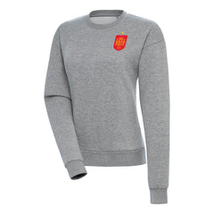 Spain National Team Antigua Women's Takeover Fleece Sweatshirt Heather Gray