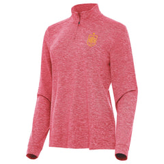 Spain National Team Antigua Women's Quarter-Zip Pullover Heather Red