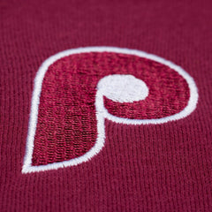 Philadelphia Phillies Mitchell & Ness Women's Script Sweatshirt - Burgundy - Mitchell & Ness Sale