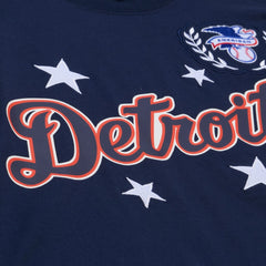 Detroit Tigers Mitchell & Ness Women's Pep Rally Cropped Boxy T-Shirt - Navy - Mitchell & Ness on Sale