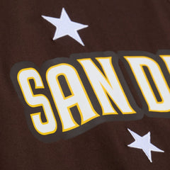 San Diego Padres Mitchell & Ness Women's Pep Rally Cropped Boxy T-Shirt - Brown - Mitchell & Ness on Sale
