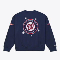 Washington Nationals Mitchell & Ness Women's Pep Rally Sweatshirt - Navy - Mitchell & Ness Lifestyle