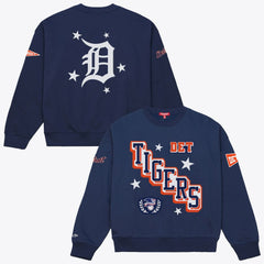 Detroit Tigers Mitchell & Ness Women's Pep Rally Sweatshirt - Navy - Mitchell & Ness on Sale