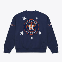 Houston Astros Mitchell & Ness Women's Pep Rally Sweatshirt - Navy - Mitchell & Ness Online