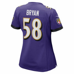 Nike Taven Bryan Baltimore Ravens Women's Team Game Jersey Purple
