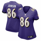 Nike Cornelius Johnson Baltimore Ravens Women's Team Game Jersey Purple