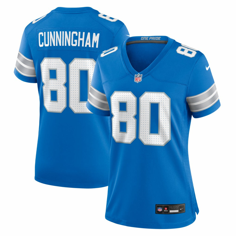 Nike Malik Cunningham Detroit Lions Women's Team Game Jersey Blue