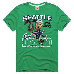 Sam Darnold Seattle Seahawks Homage Unisex Caricature Player Graphic Tri-Blend T-Shirt Neon Green
