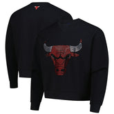Chicago Bulls Terez Unisex Oversized Gemstone Logo Sweatshirt Black
