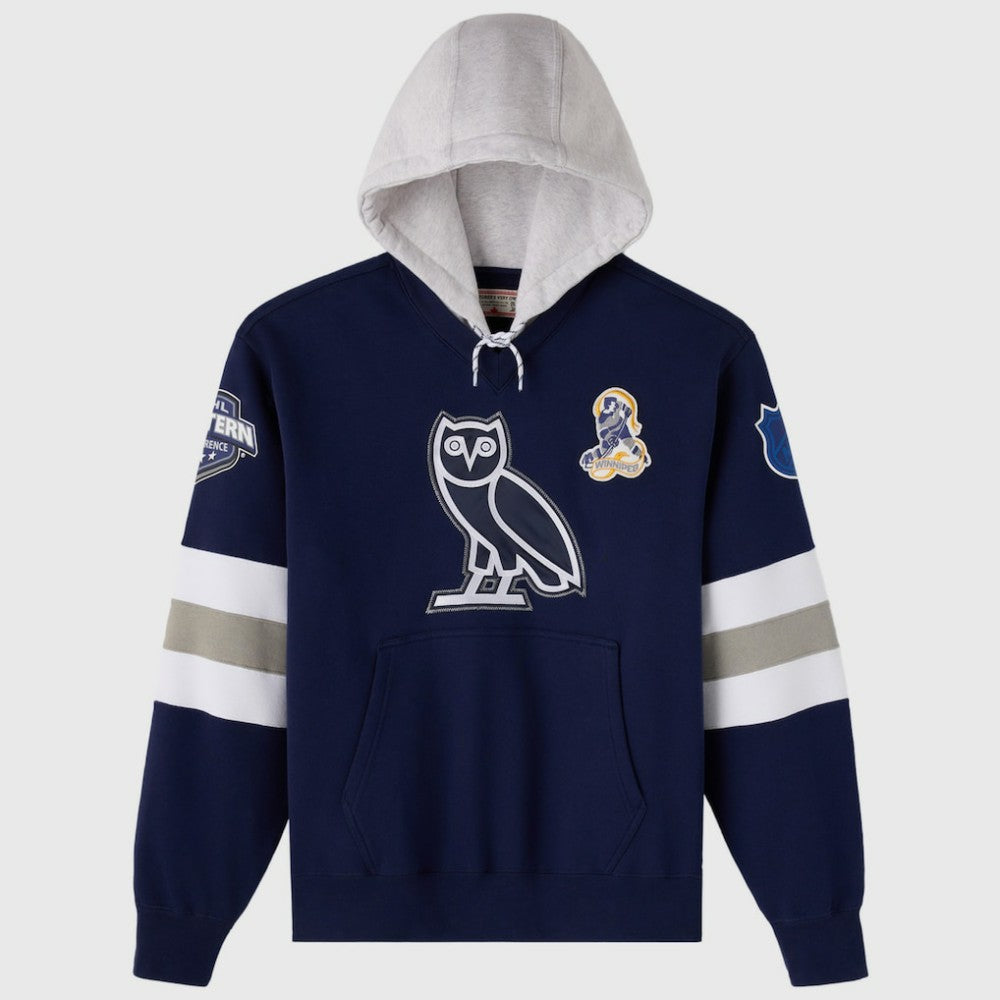 Winnipeg Jets OVO x NHL Fleece Hoodie - Navy - NHL 203514855