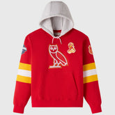 Calgary Flames OVO x NHL Fleece Hoodie - Red - NHL 203514862