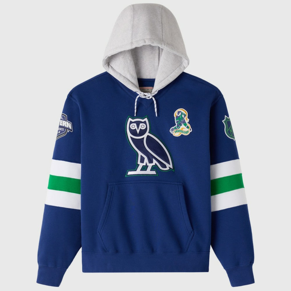 Vancouver Canucks OVO x NHL Fleece Hoodie - Blue - NHL 203514867