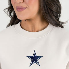 Dallas Cowboys Gameday Couture Women's Power Move Stadium Premium Drop Shoulder Sweatshirt Natural