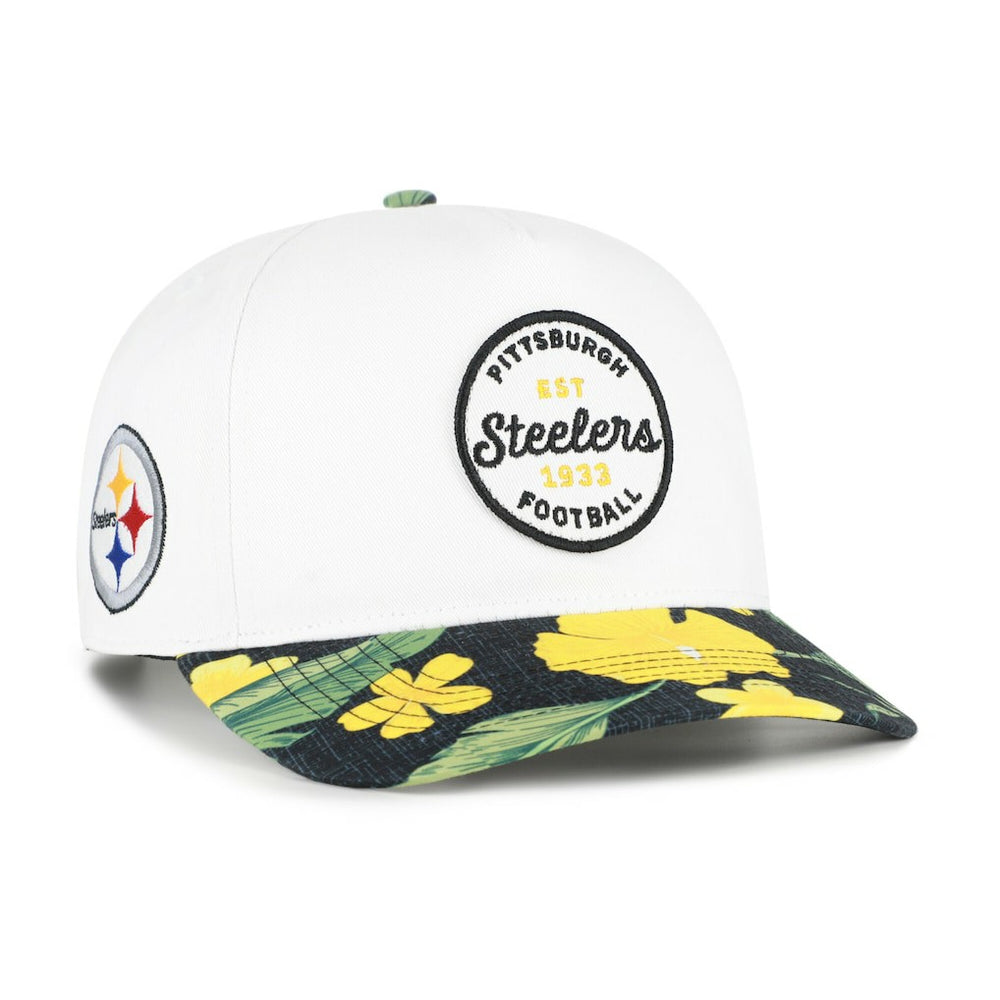 47 brand Pittsburgh Steelers '47 Beach Side Hitch Adjustable Hat White/Black