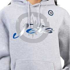 Winnipeg Jets G-III 4Her by Carl Banks Women's Shadow Logo Fleece Hoodie - Gray - NHL 203519916