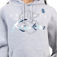 Seattle Kraken G-III 4Her by Carl Banks Women's Shadow Logo Fleece Hoodie - Gray - NHL 203519921