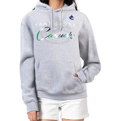 Vancouver Canucks G-III 4Her by Carl Banks Women's Shadow Logo Fleece Hoodie - Gray - NHL 203519924