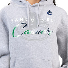 Vancouver Canucks G-III 4Her by Carl Banks Women's Shadow Logo Fleece Hoodie - Gray - NHL 203519924