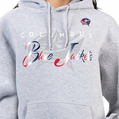 Columbus Blue Jackets G-III 4Her by Carl Banks Women's Shadow Logo Fleece Hoodie - Gray - NHL 203519926