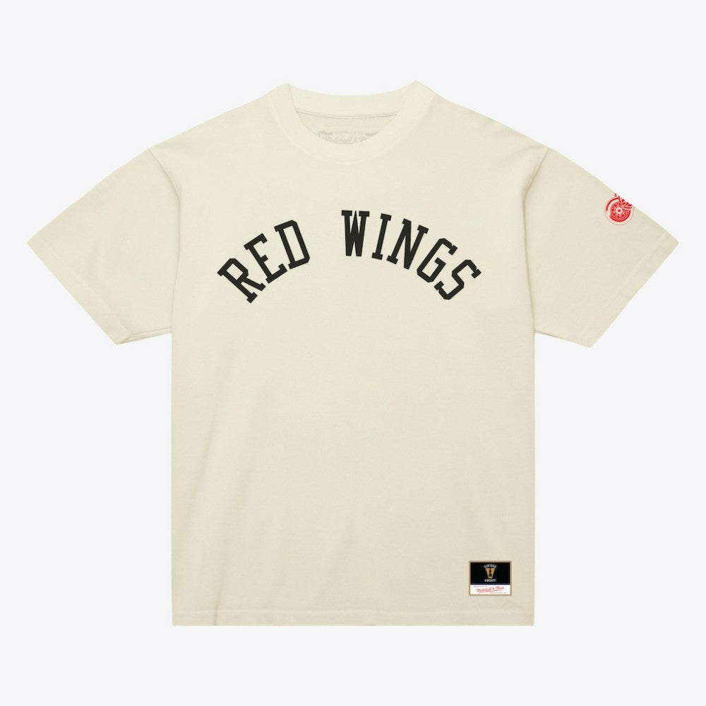 Detroit Red Wings Mitchell & Ness Unisex Arched Team T-Shirt - Cream - NHL 203521588