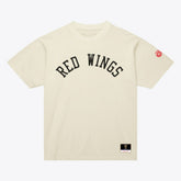 Detroit Red Wings Mitchell & Ness Unisex Arched Team T-Shirt - Cream - NHL 203521588