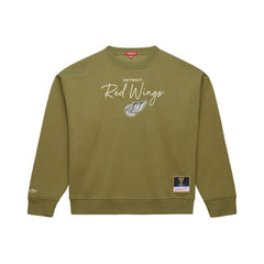 Detroit Red Wings Mitchell & Ness Women's Fleece Sweatshirt - Hunter Green - NHL 203521940