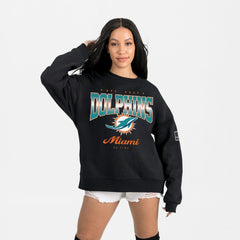 Miami Dolphins Gameday Couture Women's Powerhouse Play Premium Fleece Sweatshirt Black