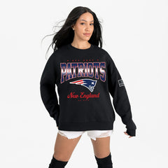 New England Patriots Gameday Couture Women's Powerhouse Play Premium Fleece Sweatshirt Black