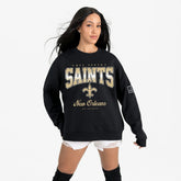 New Orleans Saints Gameday Couture Women's Powerhouse Play Premium Fleece Sweatshirt Black