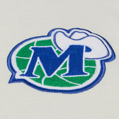 Dallas Mavericks Hardwood Classics Chainstitch Premium T-Shirt for sale Cream | Mitchell & Ness US