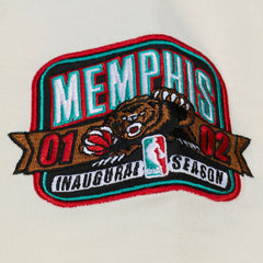 Memphis Grizzlies Hardwood Classics Chainstitch Premium T-Shirt Cream | Mitchell & Ness Near Me