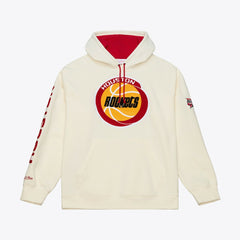 Houston Rockets Hardwood Classics Chainstitch Premium Fleece Hoodie Cream | Mitchell & Ness online