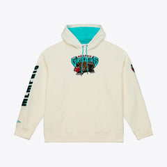 Memphis Grizzlies Hardwood Classics Chainstitch Premium Fleece Hoodie Cream | Mitchell & Ness