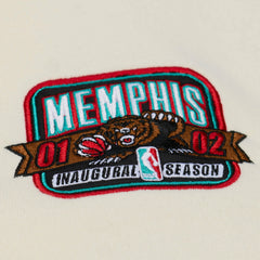 Memphis Grizzlies Hardwood Classics Chainstitch Premium Fleece Hoodie Cream | Mitchell & Ness