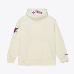 Philadelphia 76ers Hardwood Classics Chainstitch Premium Fleece Hoodie Cream | Mitchell & Ness US