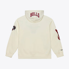 Chicago Bulls Hardwood Classics Chainstitch Premium Fleece Hoodie Cream | Mitchell & Ness Lifestyle