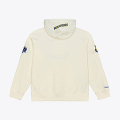 Golden State Warriors Hardwood Classics Chainstitch Premium Fleece Hoodie for sale Cream | Mitchell & Ness Lifestyle
