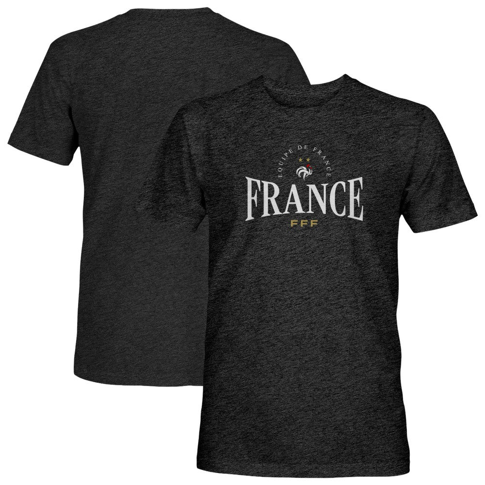 France National Team 1863FC Athletic Wordmark Vintage Tri-Blend T-Shirt Black