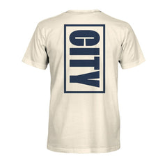 Manchester City 1863FC Big Logo Heavyweight T-Shirt Cream
