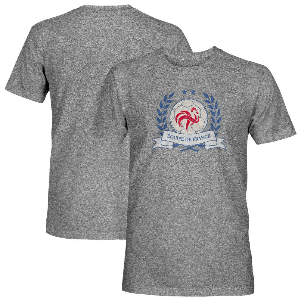 France National Team 1863FC Vintage Tri-Blend T-Shirt Gray