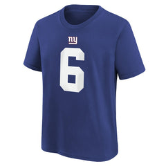 Nike Jaxson Dart New York Giants Youth Name & Number T-Shirt Royal