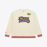 Philadelphia 76ers Hardwood Classics 76 Originals Collection Sweatshirt Cream | Mitchell & Ness Lifestyle